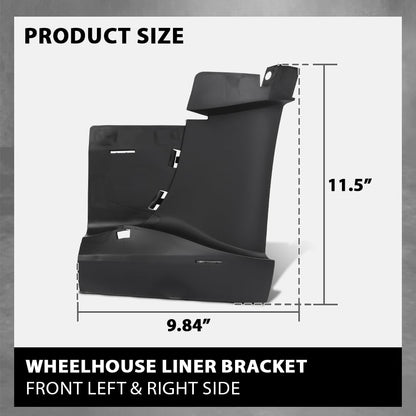 G-PLUS Front Bumper Lower Wheelhouse Liner Bracket Left+Right Compatible with Tesla Model 3 2017-2022 1084175-00-D, 1084177-00-D Black