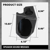 G-PLUS Speaker Sound Wedges Compatible with Jeep Wrangler YJ CJ 1976-1995 Black 2 Pcs
