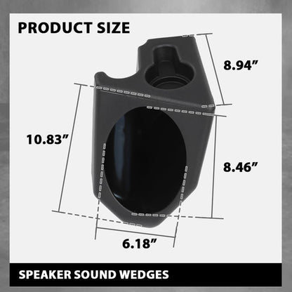 G-PLUS Speaker Sound Wedges Compatible with Jeep Wrangler YJ CJ 1976-1995 Black 2 Pcs