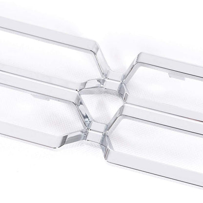 G-PLUS Sliver Grille Insert Snap On Compatible with Chevy Silverado 1500 Chrome Grille Kit 2016-2018