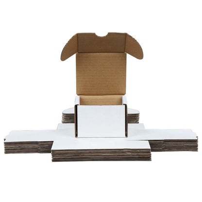 G-PLUS 10pcs Trading Card Storage Box 200 Count White Corrugated Cardboard Box Versatile Card Storage Box (Card not included)