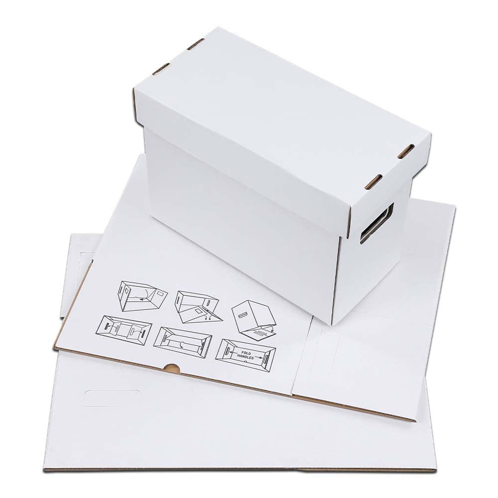 G-PLUS Comic Book Storage Comic Book Box Holds 150-175 Comics Collapsible and Stackable Short Moistureproof Box Stackable Archival Cardboard 3 Pack
