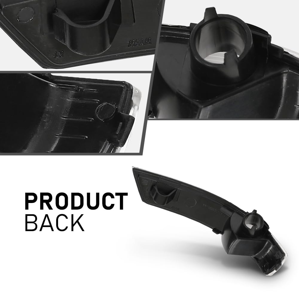 G-PLUS Pair Rearview Mirror Indicator Lens Turn Signal Light Cover, Compatible with Ford Focus MK2 Facelift 2008-2011/ MK3 2012-2017, LH Driver & RH Passenger Side 2PCS