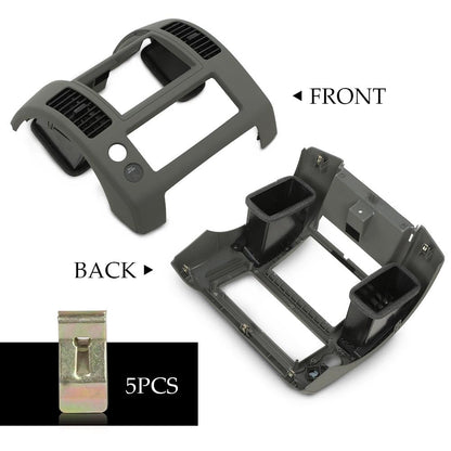 G-PLUS Center Dash Console Instrument Panel Cluster Lid Bezel Grey ABS Compatible with Nissan Frontier 2005-2020 Replacement for 68259ZP16D