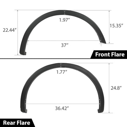 G-PLUS Fender Flares, Compatible with Ford F150 2015 2016 2017 Styleside, 4PCS Wheel Protector Cover Trim Guards Black Factory Style