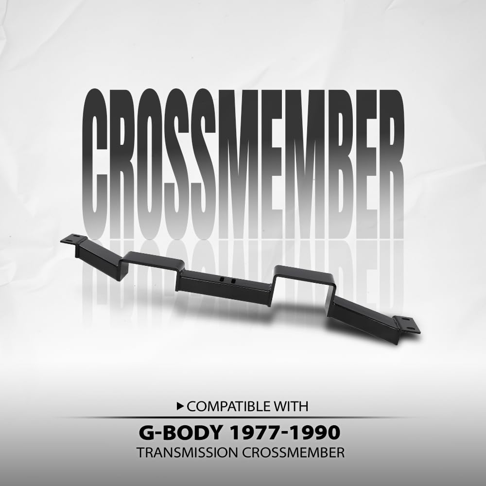 G-PLUS Transmission Crossmember Compatible with B-Body 1977-1990 Black