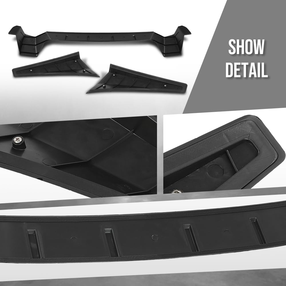 G-PLUS Rear Window Roof Spoiler Compatible with Honda Civic Gen 4 Door Sedan 2016 2017 2018 2019 2020 2021 Rear Roof Spoiler Glossy Black
