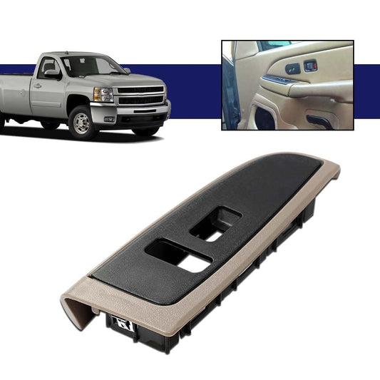 G-PLUS Window Switch Bezel Cover Passenger Side Compatible with Chevy Silverado/GMC Sierra 2003-2007,Fit Chevy Avalanche/Tahoe/GMC Yukon XL 2004-2006,Fit Chevy Suburban 2004-2007 89045119 Tan