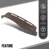 G-PLUS TPE Dash Cover Compatible with Cadillac Escalade ESV EXT 2003-2006 Brown