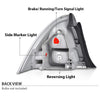 G-PLUS Halogen Tail Light Set W/o Bulbs Fit Ford Fusion (submodel: S, SE, SEL) 2006-2009 6E5Z13404B, 6E5Z13405B, FO2819113C, FO2818123C Clear & Red Lens 2Pcs Faros Traseros Luces TraserasAssembly