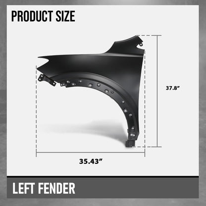 G-PLUS Front Left Driver Side Fender Compatible with Buick Encore GX Preferred 2020-2024 Fit Buick Encore GX (submodel: Essence, Select) 2020-2023 42766486, 42733024, GM1240419 Black