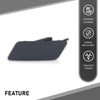 G-PLUS Headlight Nozzle Washer Cover Cap Left Side Compatible with Discovery Sport 2015-2019