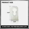 G-PLUS Top Trim Molding Clips Fits All GM Cars from 1960's Into The Late 1970's Nos Vinyl 25pcs