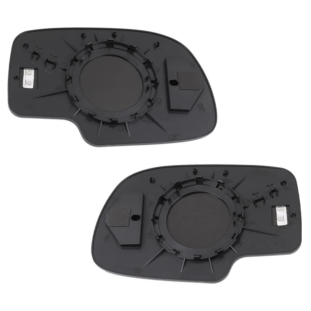 G-PLUS Mirror Glass Power Heated Compatible with Chevy Silverado 1500 1999-2006 /Fit GMC Sierra 1500 1999-2006 / Fit Cadillac Escalade 2002-2006 Driver & Passenger Side Mirror Glass Set