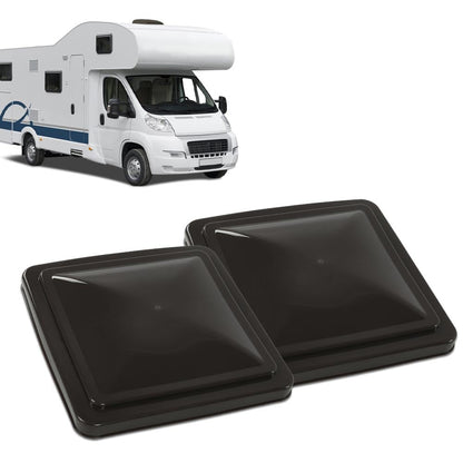 G-PLUS 14" x 14" Replacement Roof Vent Cover Camper RV Trailer Ventline Fit for Ventline pre-2008 and Elixir Style Pin 1994 and Newer 2pcs Smoke