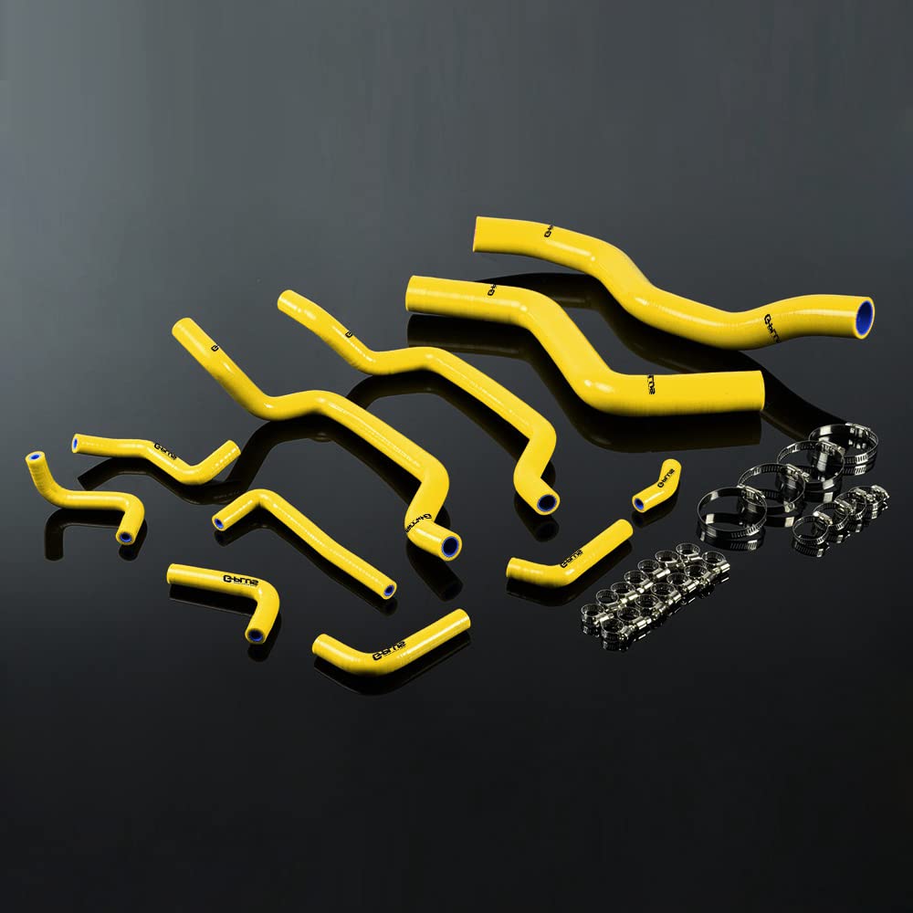G-PLUS Silicone Radiator Hose Pipe Kit Clamps Compatible With 1995-1999 Mitsubishi Eclipse Turbo Coolant,Yellow