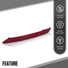 G-PLUS Bumper Reflector Rear Left Compatible with Volvo XC60 2018-2024 31656677 Red
