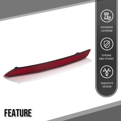 G-PLUS Bumper Reflector Rear Left Compatible with Volvo XC60 2018-2024 31656677 Red