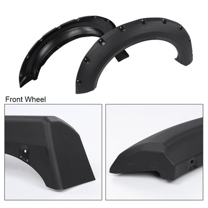 G-PLUS Fender Flares Wheel Arch Covers Compatible with Ford F150 Truck 2009-2014 67.0"/78.8"/97.4" bed models only (Not Fit Platinum & Raptor models) 9L3Z16038A 9L3Z16039B (Textured Riveted 4 PCS)