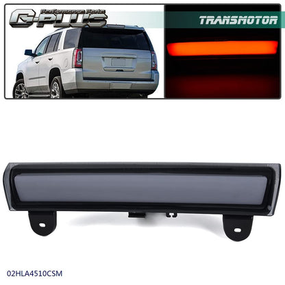 G-PLUS LED Third Brake Cargo Light Compatible With 2000-06 Chevy Suburban Tahoe GMC Yukon(ONLY For Liftgate Rear Doors),3RD Stop Tail Lamps (LED Strip Chrome Housing Smoky Lens)