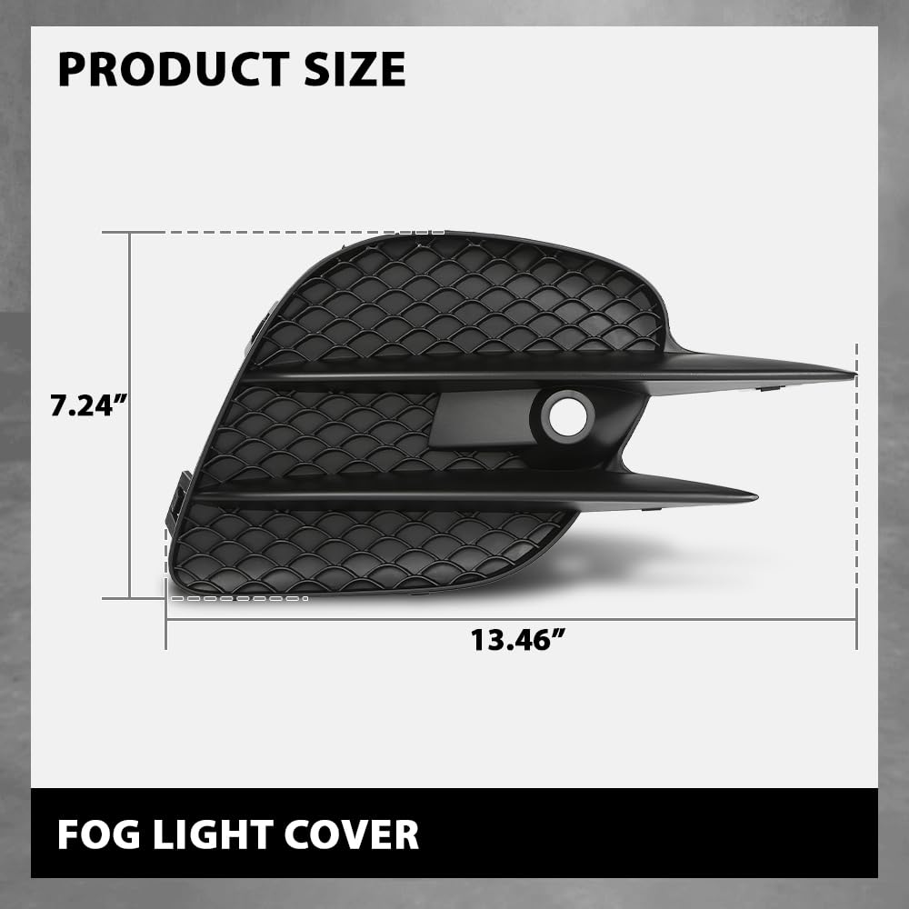 G-PLUS Fog Light Cover Outer Driver & Passenger Side Compatible with Benz C-Class W205 2015-2018 (for Base Sedan Only),Fit for Models Without AMG Styling Package, with Luxury Package 2538853500