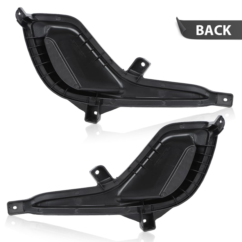 G-PLUS Fog Light Lamp Cover Compatible with 2012-2017 Hyundai Accent 1.6L 1591CC 97Cu.In.L4 GAS DOHC Left & Right 1Pair 865631R000, 865641R000