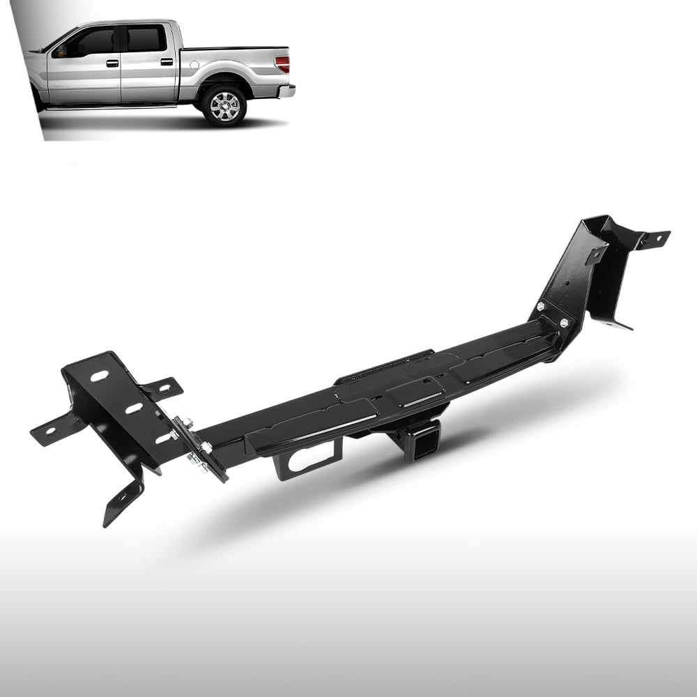 G-PLUS Rear Bumper Reinforcement Compatible with Ford F150 2009-2014 Fit Models with Towing and Base Payload Package 9L3Z17D826B, FO1106362 Black