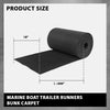 G-PLUS 18" x 50' Outdoor Ribbed Marine Carpet, Boat Trailer Bunk Carpet, Fit Boat Trailer Bunks Runner Docks Black