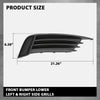 G-PLUS Pair Front Lower Bumper Grilles Covers, Compatible with Audi A3 S3 2013-2017, Left Driver & Right Passenger Side 2PCS, 8V5807682, 8V5807681