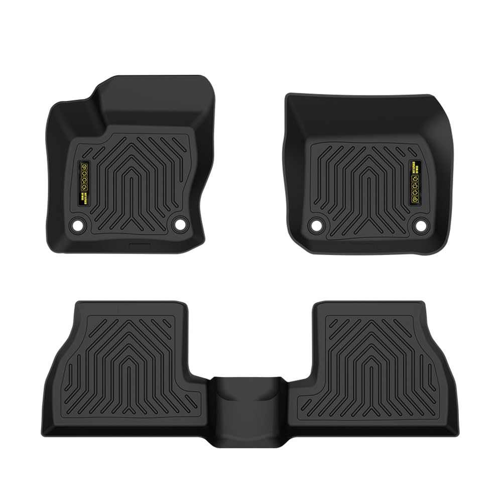 G-PLUS Floor Mats Compatible with Ford Focus 2012 2013 2014 2015 2016 2017 2018 Floor Liners TPE All Weather Custom Fit Floor Cargo Liners 1st & 2nd Row Black 3PCS