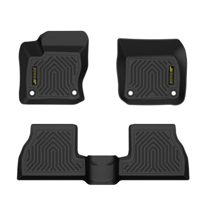 G-PLUS Floor Mats Compatible with Ford Focus 2012 2013 2014 2015 2016 2017 2018 Floor Liners TPE All Weather Custom Fit Floor Cargo Liners 1st & 2nd Row Black 3PCS