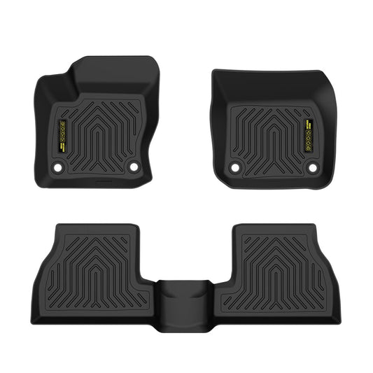 G-PLUS Floor Mats Compatible with Ford Focus 2012 2013 2014 2015 2016 2017 2018 Floor Liners TPE All Weather Custom Fit Floor Cargo Liners 1st & 2nd Row Black 3PCS