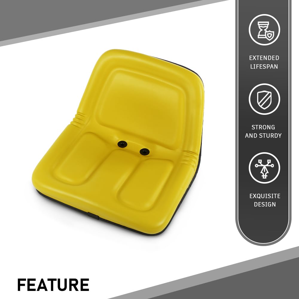 G-PLUS Lawn Mower Garden Tractor Seat Yellow Compatible with John Deere Mowers TX30, STX38, 130, 160, 165, 170, 175, 180, 185, 110 GG420-32959, MG861683