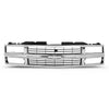 G-PLUS Chrome Grille w/Black Insert Compatible with Chevy Blazer Tahoe C/K 1500 2500 3500 1994 1995 1996 1997 1998 1999 2000 15981106 GM1200238
