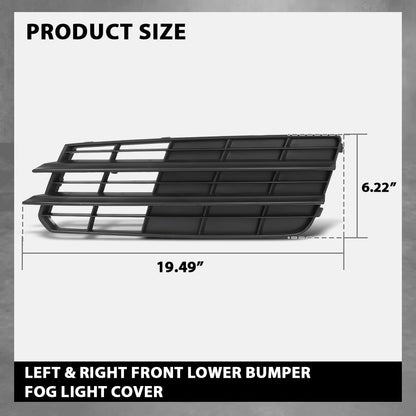 G-PLUS Pair Front Lower Bumper Fog Light Covers, Compatible with Audi A7 2011-2014, LH Driver & RH Passenger Side 2PCS, 4G8807681, 4G8807682
