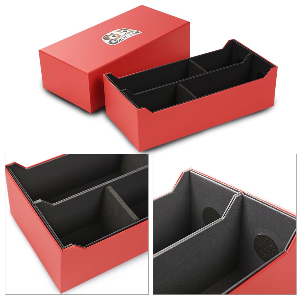 G-PLUS Red Coin Slabs Storage Box Intercept Shield Fit for 50 Certified Coins Holders