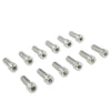 G-PLUS 12pcs SBC Stainless-Steel Hex Intake Manifold Bolt Kit for 1955-1986 Chevy Engines (265/283/302/305/327/350/400) - Silver