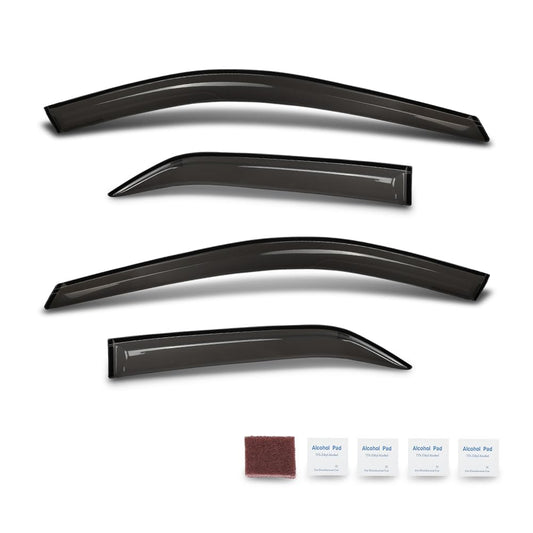 G-PLUS Out-Channel Window Vent Visor Deflectors Tape-On Side Rain Guards Compatible with Toyota Camry 2012-2017 Impact-Resistant PMMA 4 PCS Smoky