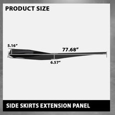 G-PLUS Side Skirts Extension for Chevy Corvette C8 Stingray 2020-2023 Gloss Black Side View