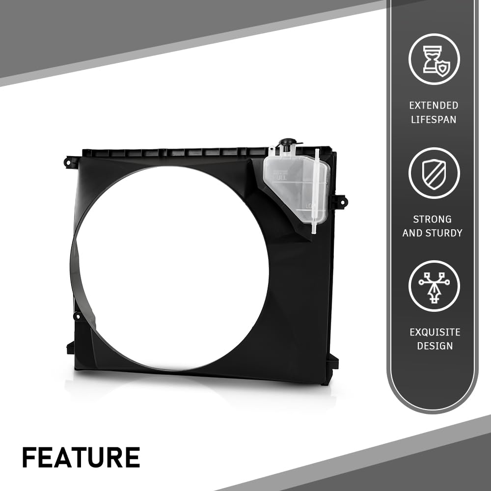 G-PLUS Radiator Cooling Fan Shroud Compatible with Toyota Tacoma (submodel: Base, Pre Runner) 2005-2015 167110C140