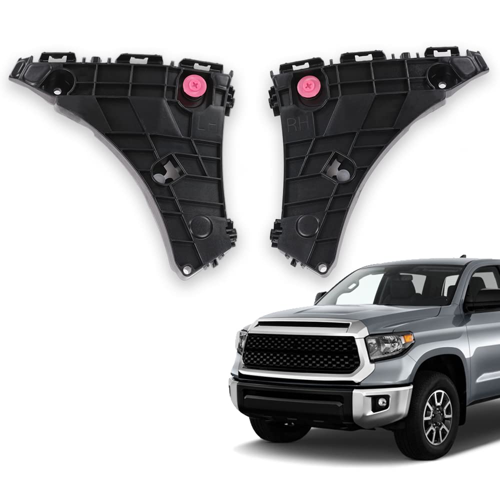 G-PLUS Front Bumper Brackets Compatible with Toyota Tundra 2014 2015 2016 2017 2018 2019 2020 2021 Black Driver & Passenger Side Bumper Bracket Retainer