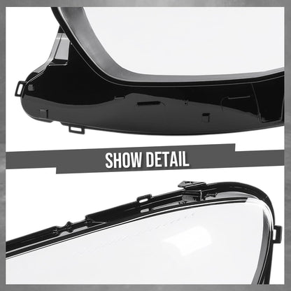 G-PLUS Headlight Lens Cover Compatible with Benz W213 E-Class E200 E350 E350e E450 2021-2023 Left & Right Pair Front Headlamp Lens Cover Clear