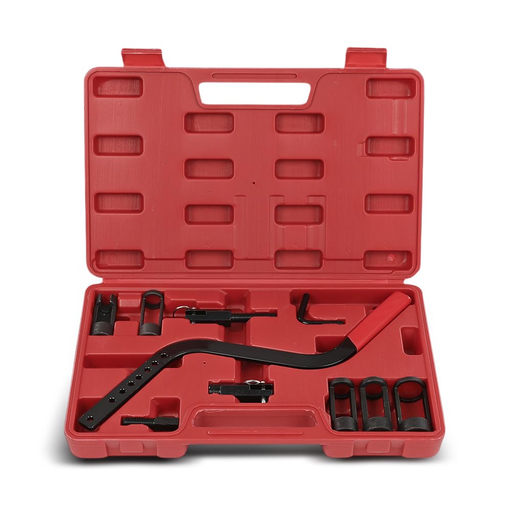G-PLUS Valve Spring Compressor Kit Remover & Installer Disassembling Tool Compatible with BMW, VW, Audi, Toyota, Lx, Ford, Nissan, Hyundai, Renault, and Many Other Engine Applications Black
