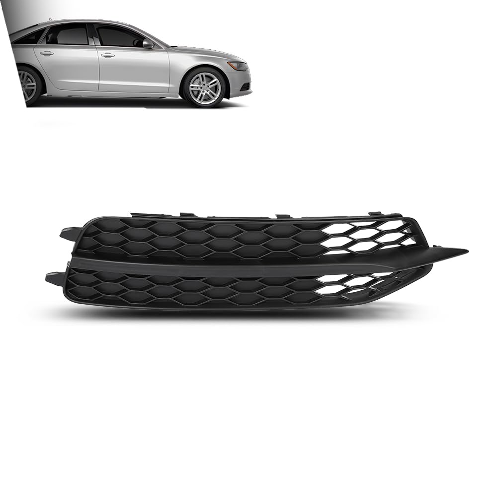 G-PLUS Right Front Bumper Side Trim Molding w/o Sensor Hole Compatible with Audi A6 C7 2011-2014 TO1039285, 52712AQ020 Black