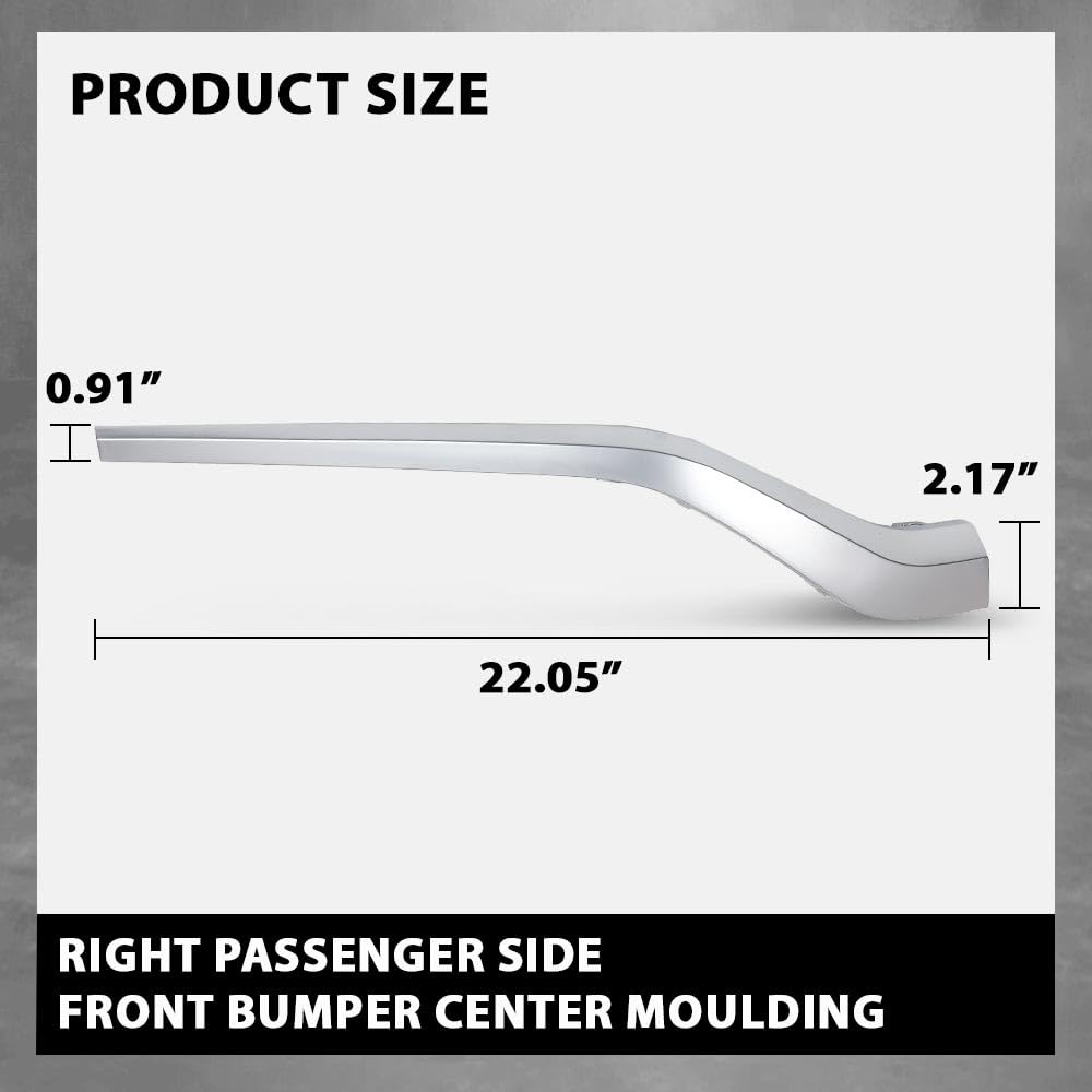 G-PLUS Front Bumper Center Molding Trim Right Passenger Side Compatible with Hyundai Santa Fe 2021-2023 86596S1600 86596-S1600