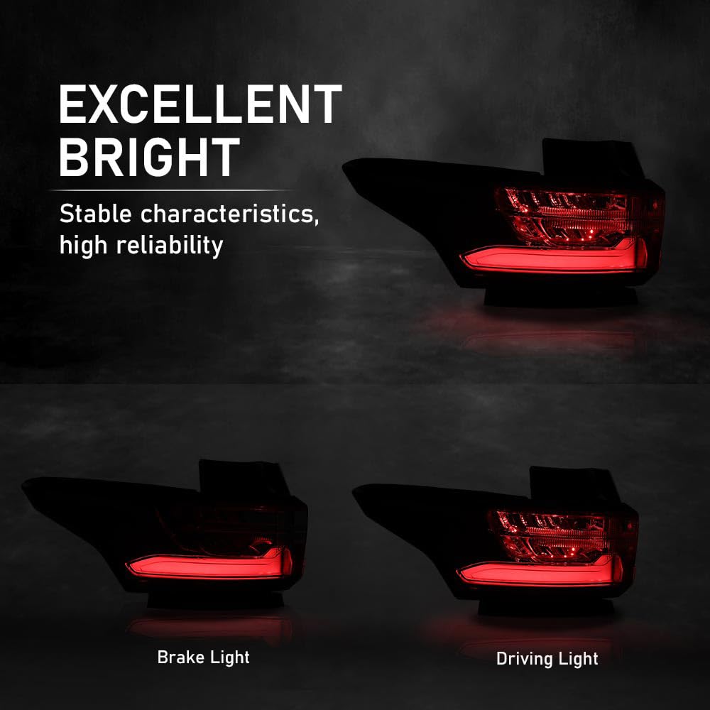 G-PLUS Tail Light Assembly Rear Brake Lamp Compatible with Chevy Traverse 2018-2021 Left Drive Side 84618033 Luces Traseras Rear Brake Lamps Assembly