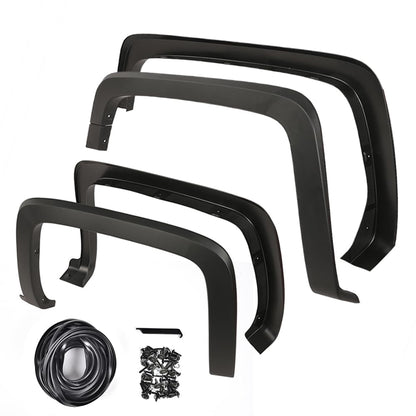 G-PLUS Fender Flares Compatible with Chevy Silverado 1500 2014-2018/Fit Chevy Silverado 2500 3500HD 2015-2019 (6.5' and 8' Long bed, Factory Style Textured) Not Fit GMC Sierra/Dually model