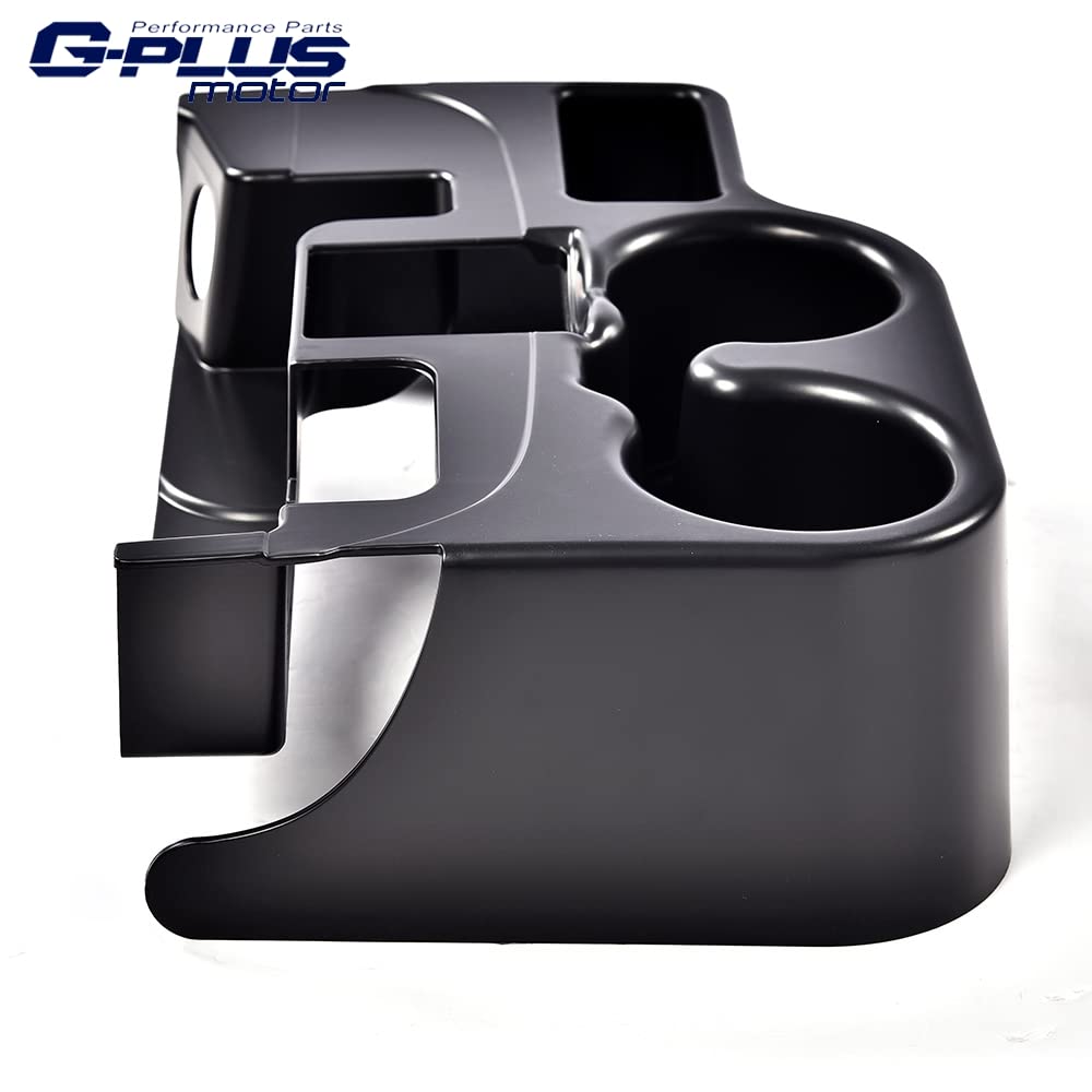G-PLUS Center Console Cup Holder Compatible with 2003-2012 Dodge Ram 1500 2500 3500 (Non-Sport Interior Package, Non-Laramie) Matte Black ABS