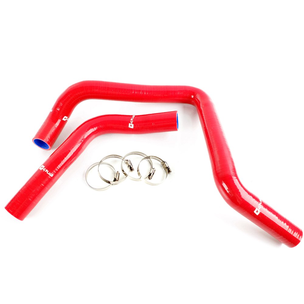 G-PLUS Silicone Radiator Coolant Hose Pipe Kit Clamps Compatible With Honda Civic EK4/9 Type Rdc 2 Dohc B16A/B B18C,Red