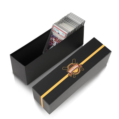 G-PLUS Graded Cards Holder Container Graded Card Storage Box Holds 50-55 Black Graded Card Box Graded Sports Card Storage Box
